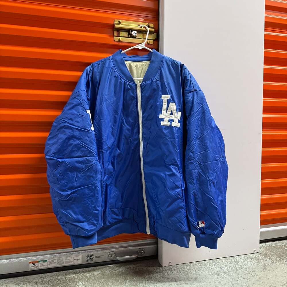 Vintage Los Angeles Dodgers MLB Reversible Quilted Bomber Jacket